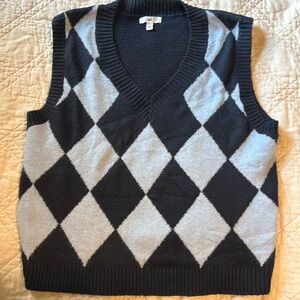 BP argyle sweater vest.  Navy and baby blue.